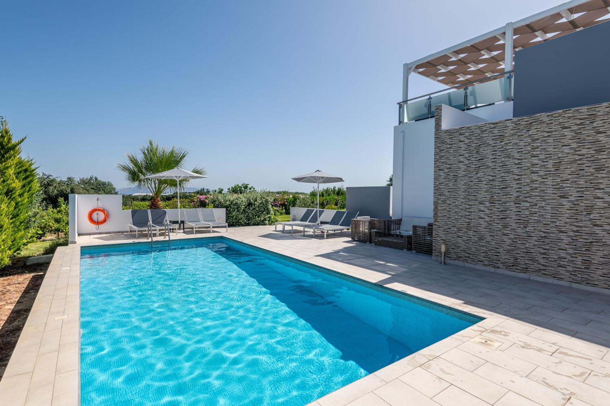 Asteria Pearl Villa 2 With Rooftop Jacuzzi Tigaki Exteriér fotografie